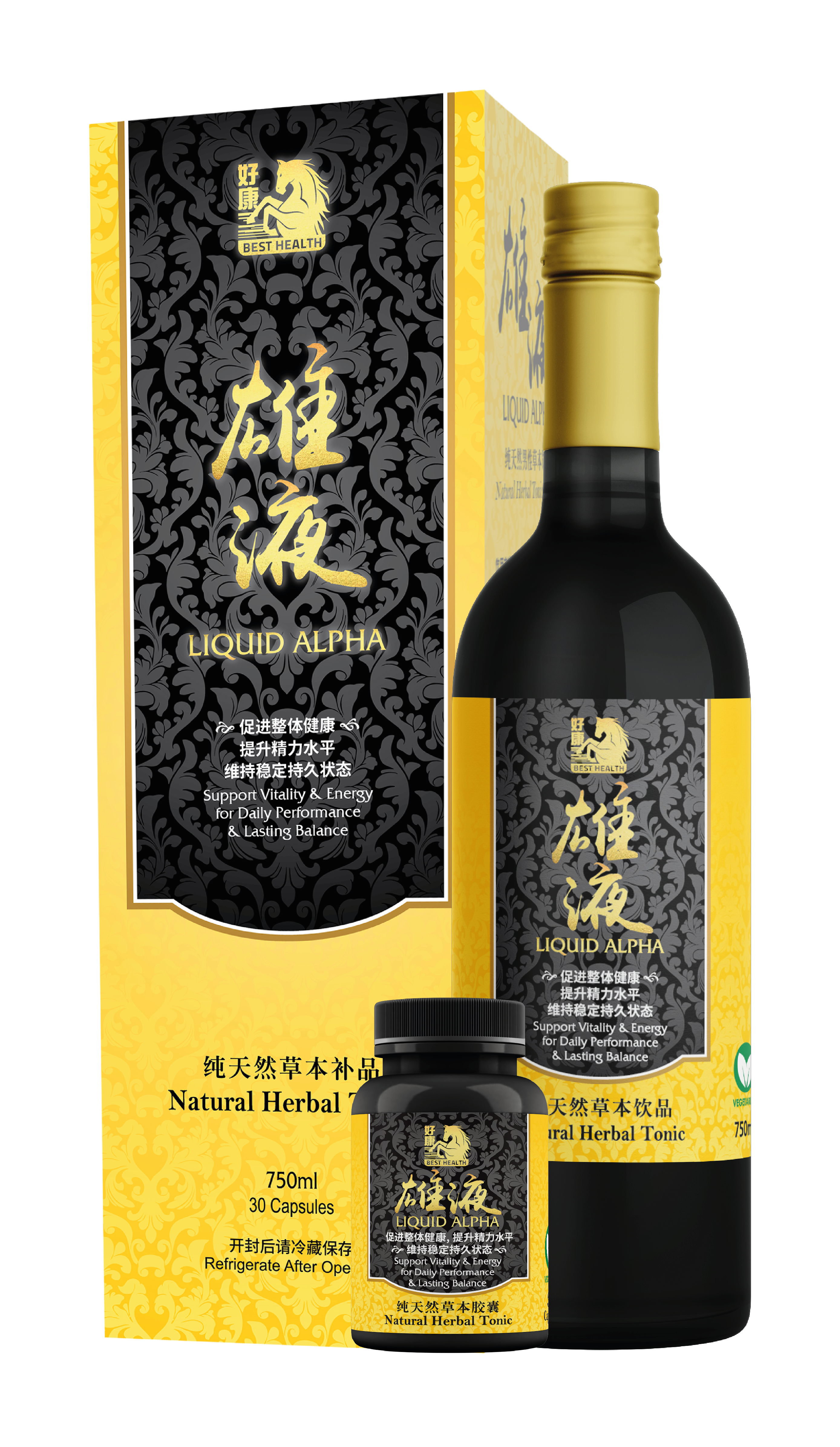 雄液补品补液与胶囊完整组合