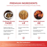 Cordyceps+ 冬虫夏草 | Panax Ginseng X Reishi Mushroom